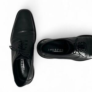 Johnston‎ & Murphy Sleek Black Leather Derbys